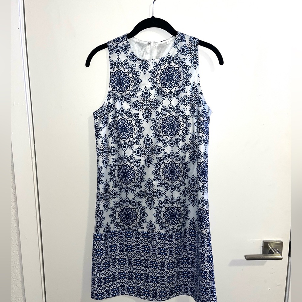 Blue & White Shift Dress | Size: S